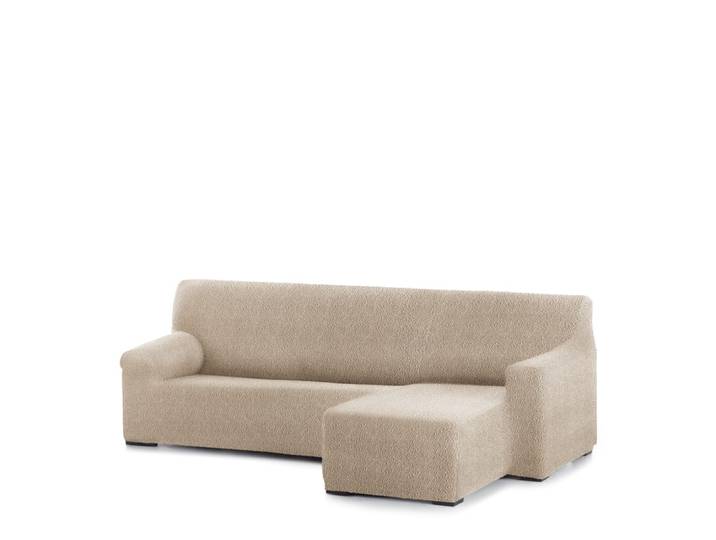 Housse de canapé en l droite b/c beige 250 - 360 cm