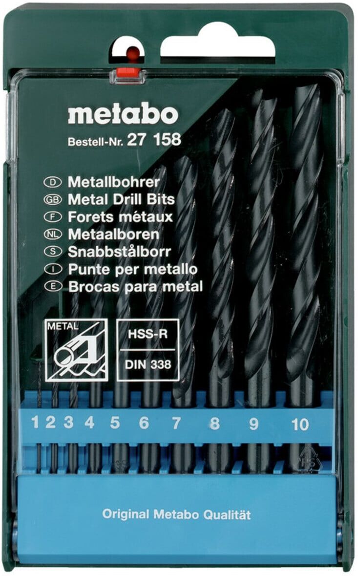 Metabo HSS-R-Bohrerkassette, 10-teilig (627158000)
