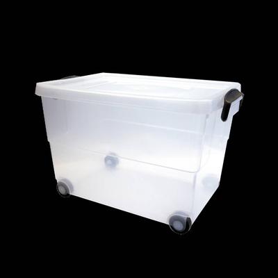 Luchs Professional Transportbox 59 x 40 x 38 cm (60 l) - PP transparent - fahrbar