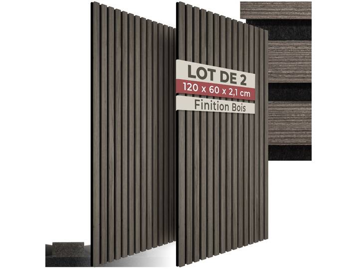 Panneaux acoustiques SONIC WALL aspect bois - Chêne gris, Lot de 2