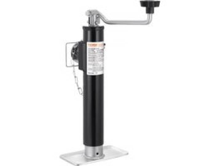 VEVOR Cric de Remorque à Souder, Charge Dynamique 907 kg, Course 254 mm, avec Poignée, Levage 283-533 mm, pour Remorque de Camping-car, Remorque à Chevaux, Remorque Utilitaire, Remorque de Yacht