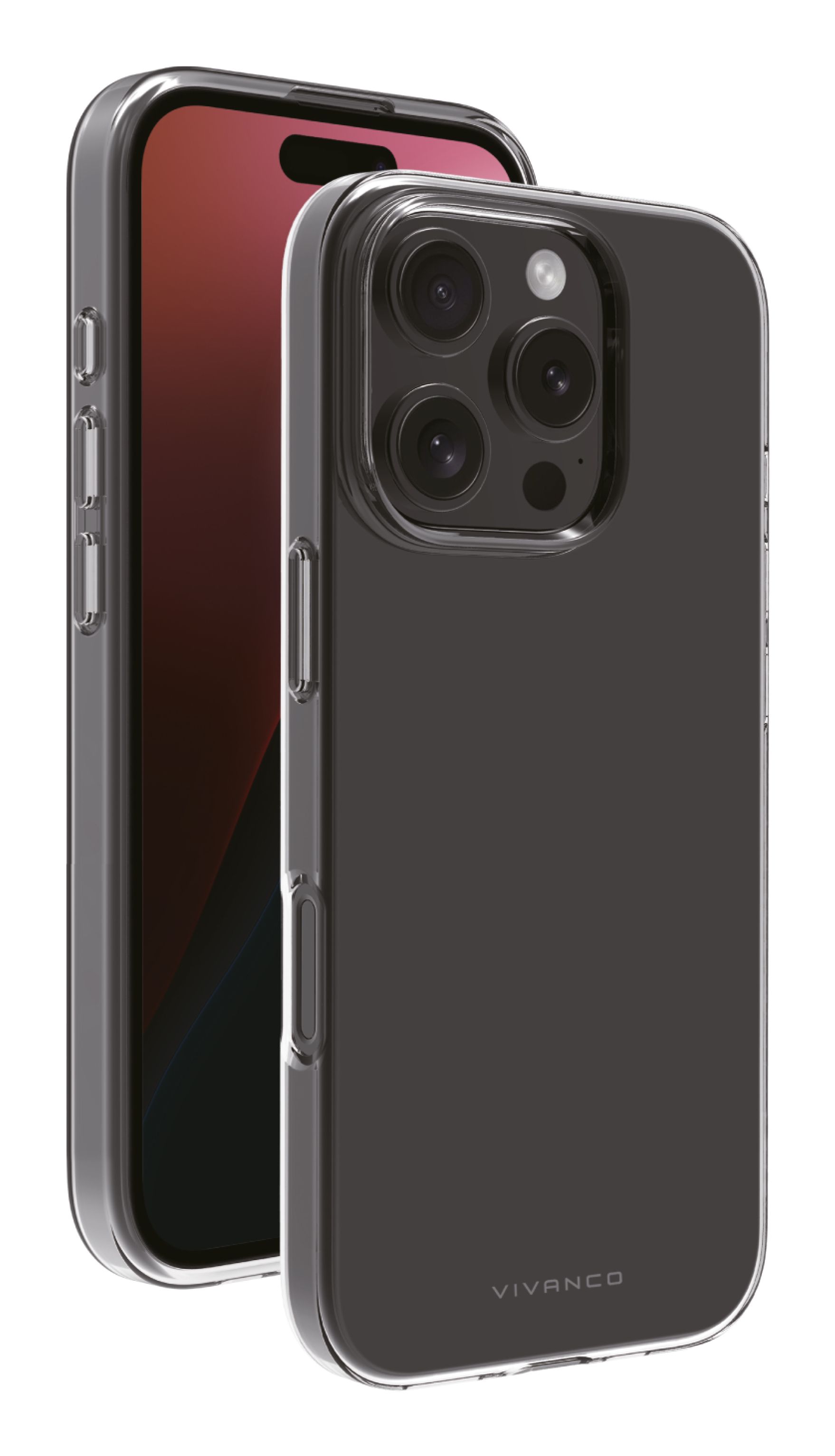 Vivanco Super Slim Cover Cover für Apple iPhone 16 Pro (Transparent) 64232