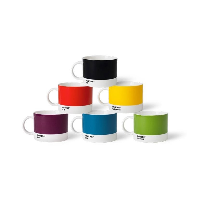 Pantone Porzellan Teebecher 6er-Set (Set 1 - klassische Farben) Set 1 - klassische Farben 16660