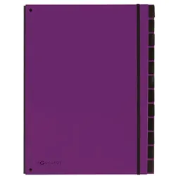 Pagna Pultordner »Trend« 12 blanko Fächer für Monate lila, 26.5x34 cm