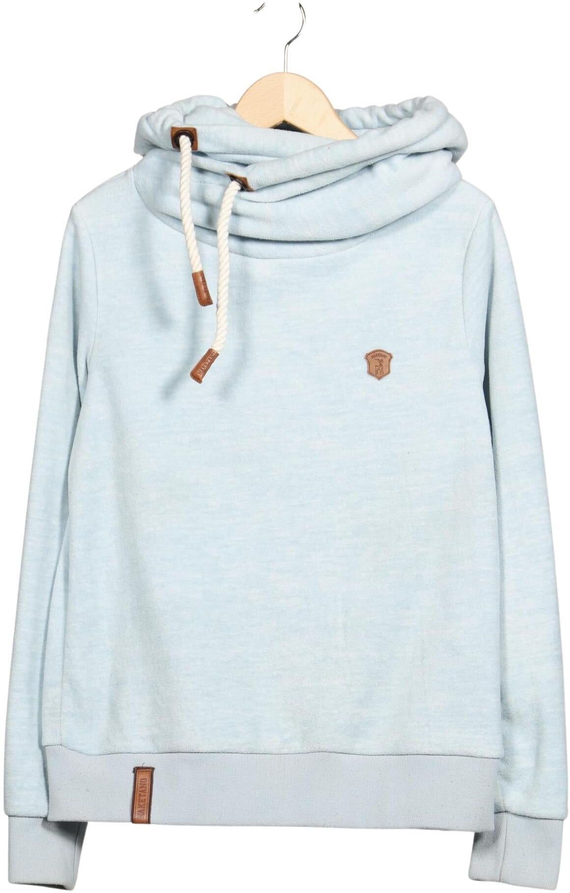 Naketano Damen Kapuzenpullover, Hellblau, Gr. L, Synthetik - Second Hand