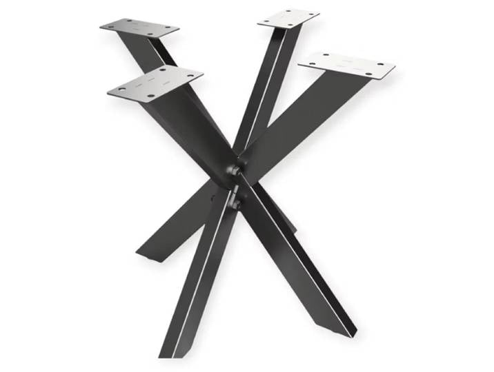 Tischgestell Spider rund Metall schwarz