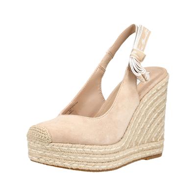 Keilpumps STEVE MADDEN "STEVE MADDEN Pumps Leder", Damen, Gr. 40, sand, Leder, Schuhe