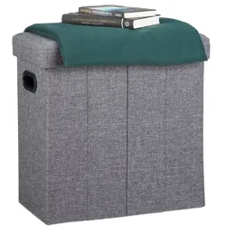 Relaxdays Faltbarer Sitzhocker Anthrazit