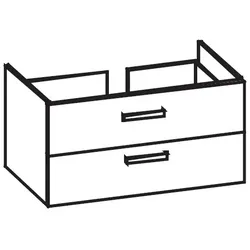 Artiqua 414 Waschtischunterschrank für Avento 4156A1, 4156A2 Stahlgrau, 414-WU2L-V148-7142-88 414-WU2L-V148-7142-88