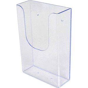 Böttcher-AG Prospekthalter transparent, Wandprospekthalter, Kunststoff, 1 x DIN lang