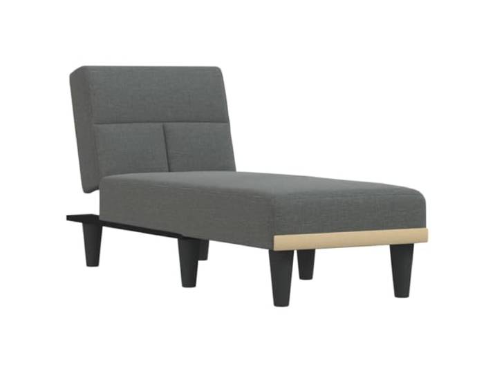 Chaiselongue Faltbar Dunkelgrau mit Textil-Sperrholz für Wohnzimmer 3 Positionen, hohe Dichte, Sperrholzrahmen, luftiges Gewebe, kompaktes Design