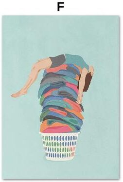 Uplift Essentials Laundry Aesthetic Canvas High Definition Domestic Architectural Sculpture style F 5.1 X 7.1 In