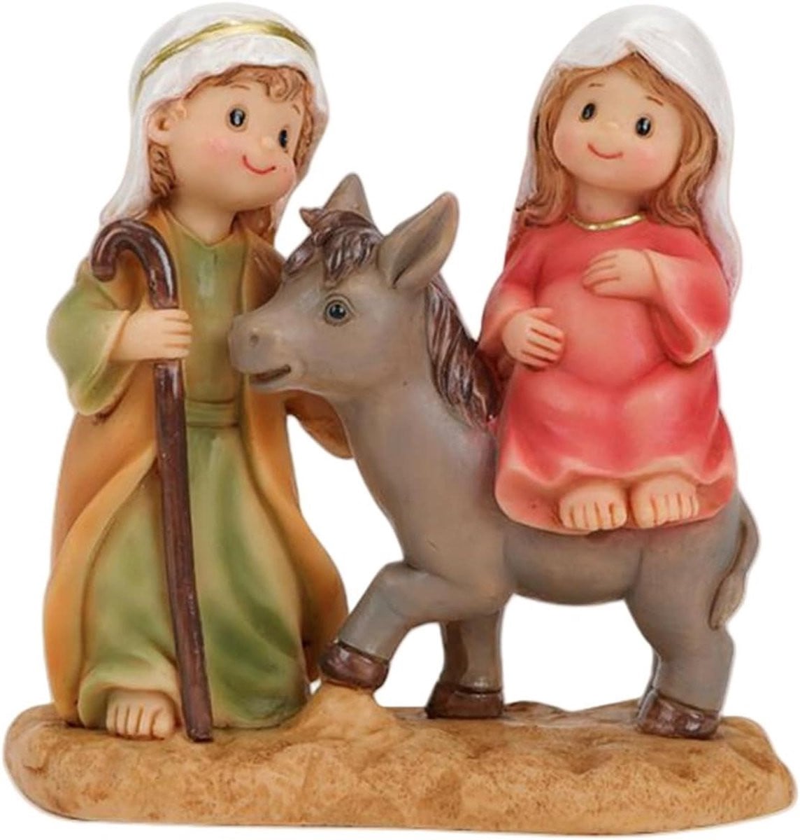 Heilig Familie Beeld voor op tafel - Katholieke Decoratie - Hoogte: 15 cm