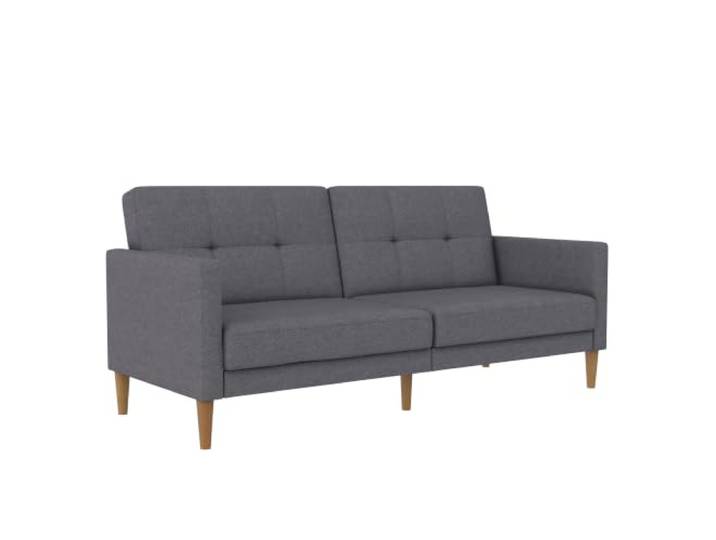 Lilly Schlafsofa 3-Sitzer in Leinenoptik, Hellgrau