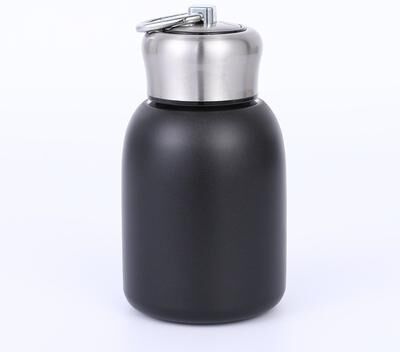 ModernMart Mini Portable Thermos Flask Compact Insulated Travel Cup Small Capacity Bottle black