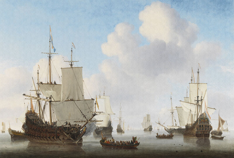 Dutch Wallcoverings Painted Memories 1 - 8024 - Dutch Ships   8711912350221   Behang