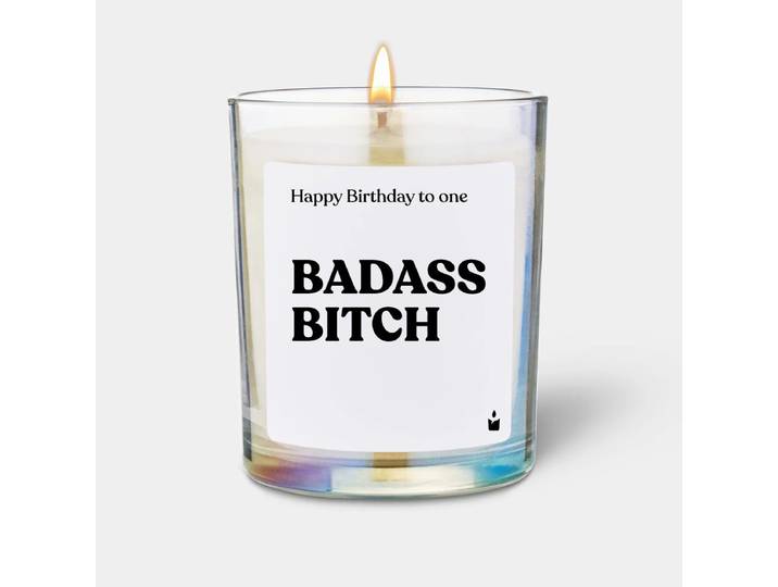 Duftkerze Woody Happy Birthday to one badass bitch
