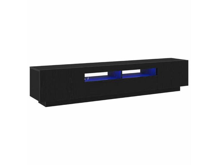 Luxueux Best*Ensemble meuble TV Montage mural 2 pcs - JMS - Armoires TV/HIFI - Meuble salon - Noir 200x35x40cm M1283989645323