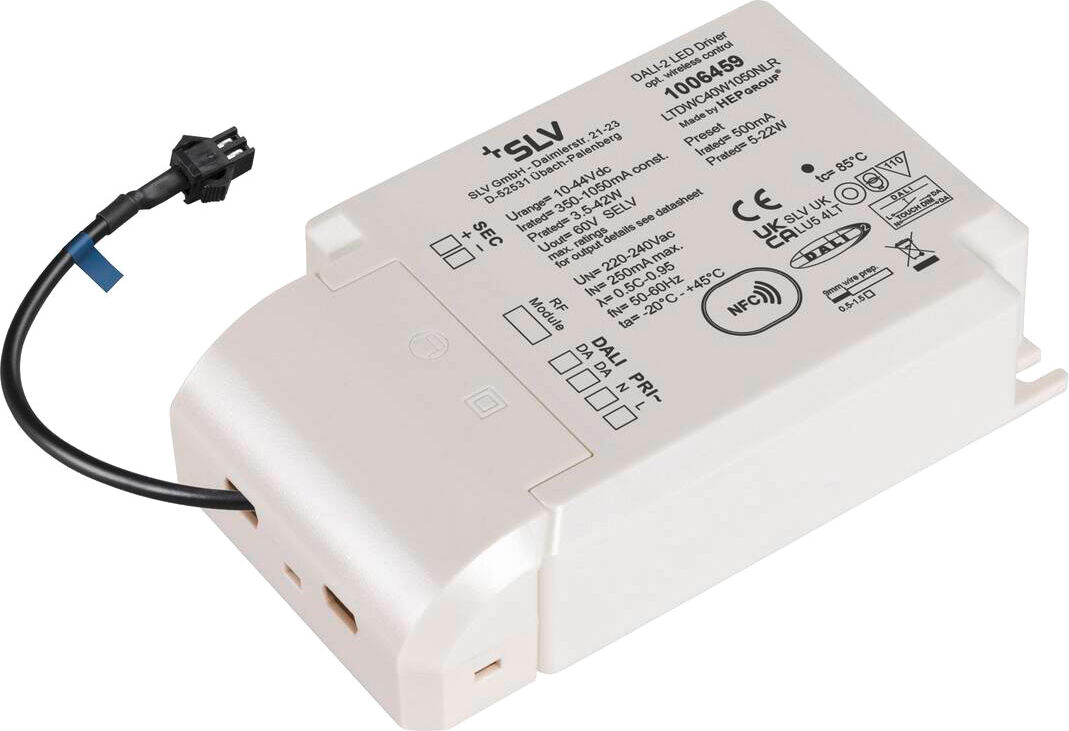 Slv Led-Bridge-Treiber, 42w, 500ma Für Numinos®, Inklusive Funkschnittstelle Für Rf Modul, Dali - Vorschaltgeräte