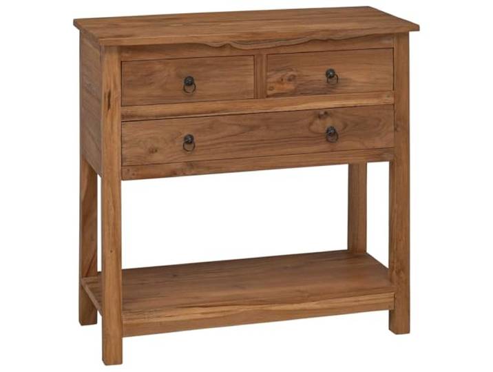 LKJephalotrop Sideboard Massivholz Teak Kommode Natur 79x35x80 cm Rustikaler Anrichteschrank mit Schubladen für Wohnzimmer, Schlafzimmer und Flur sorgt für geordnete Aufbewahrung.