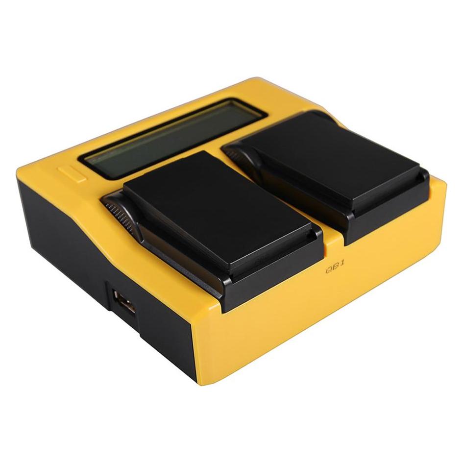 Patona Dual LCD USB Ladegerät f. Samsung IABP80W IA-BP80W BP80W (Kamera Akku Ladegerät) (34655212)