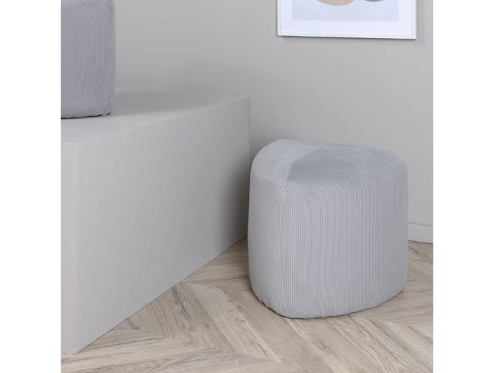 Pouf Peg Ø 46cm Grau/Grau Cord