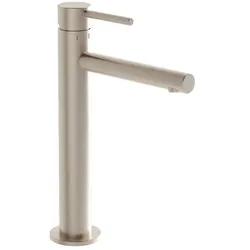 VitrA Origin Waschtischarmatur A4255734 Ausladung 145mm, ohne Ablaufgarnitur, für freistehenden Aufsatzwaschtisch, Nickel gebürstet
