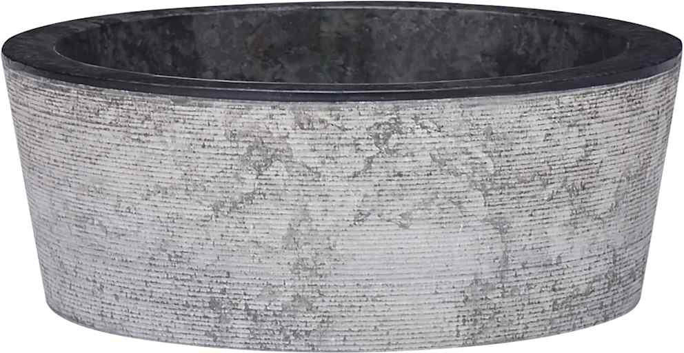 Borough Wharf Broughton 400 mm L x 400 mm W Marble Circular Sink Black 400mm W