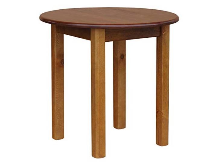 k koma Runder Esstisch Massivkiefer, Ø 90 cm, Eichefarben Tischhöhe: 75 cm. Tischplattenstärke: 2,5 cm. Für Küche und Esszimmer geeignet.