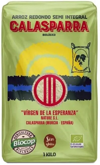 Calasparra Arroz Redondo Semi Integral Bio 1 Kg