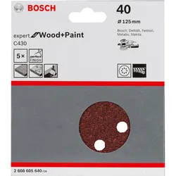 Bosch Schleifblatt C430 für Exzenterschleifer, Wand- und Deckenschleifer - 2608605640