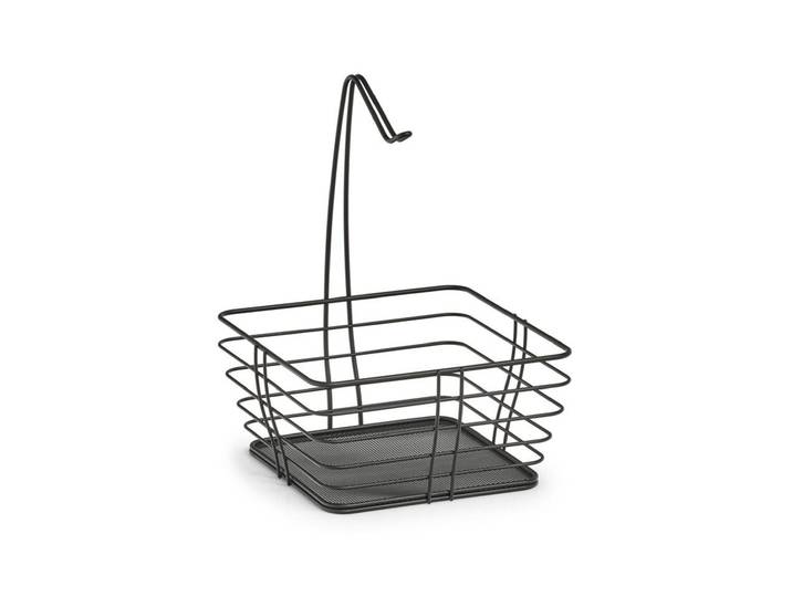 Obstschale ZELLER PRESENT 1 Stück , schwarz, B:26cm H:36cm T:26cm, Metall, Schüsseln, Obstschale