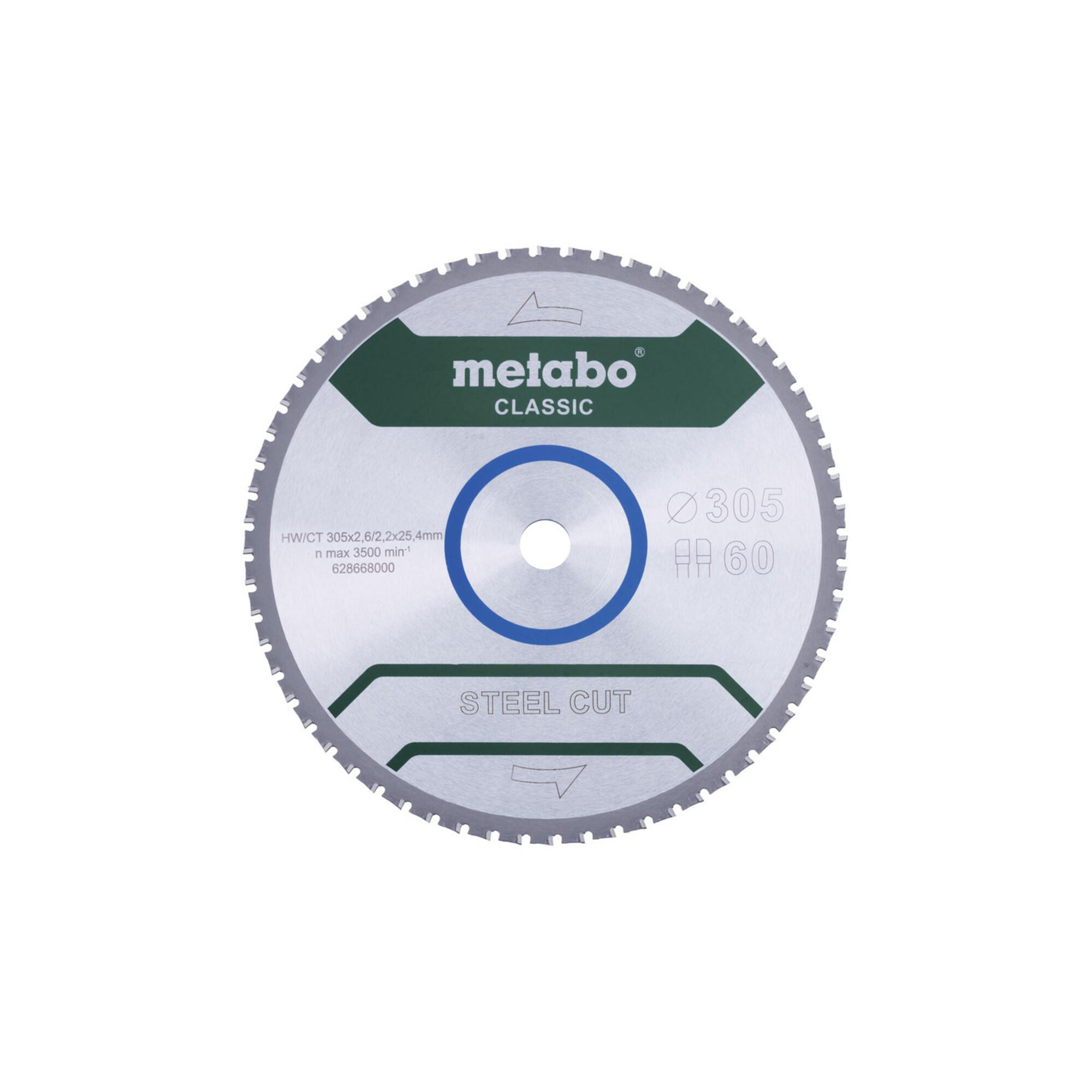 Metabo Sägeblatt "steel cut - classic", 305x25,4 Z60 FZ/FA 4° (628668000)