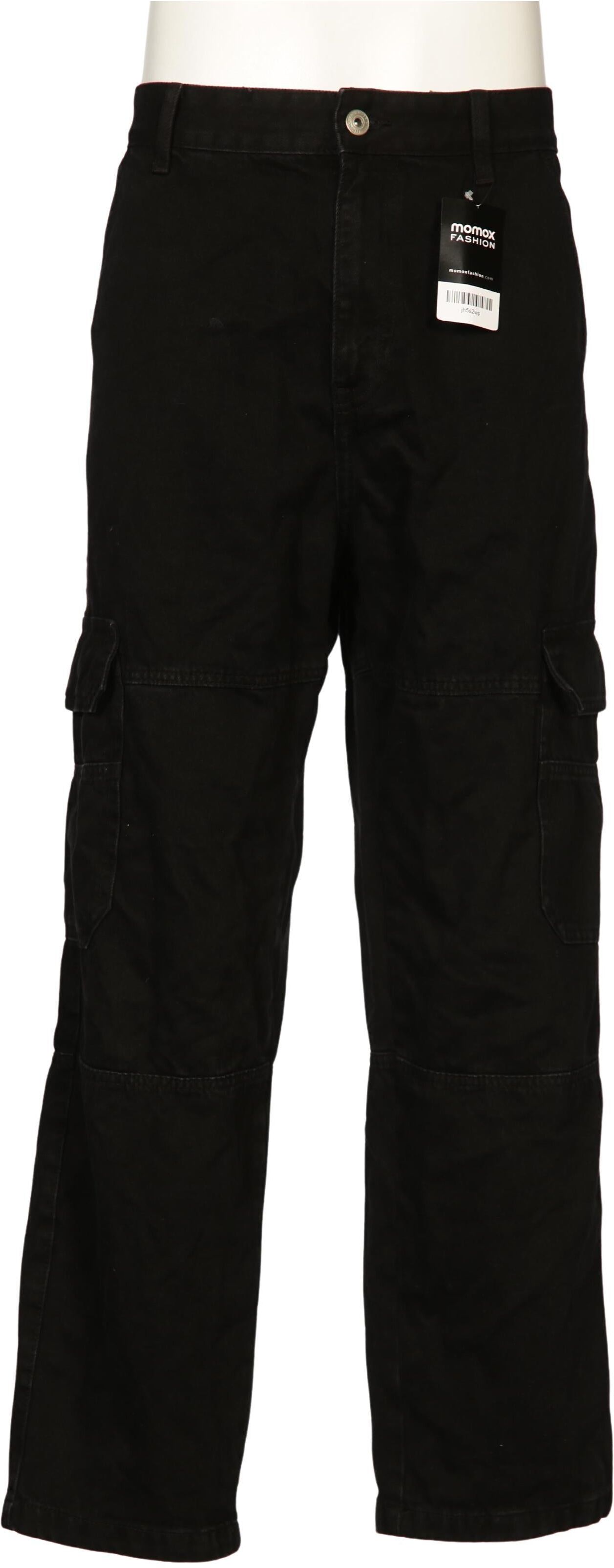 bershka Herren Jeans, Schwarz, Gr. W32, Baumwolle - Second Hand