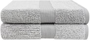 Farberware FBT-006-G-2 Grey Violet Cotton Yarn-Bath Towel - 2PC