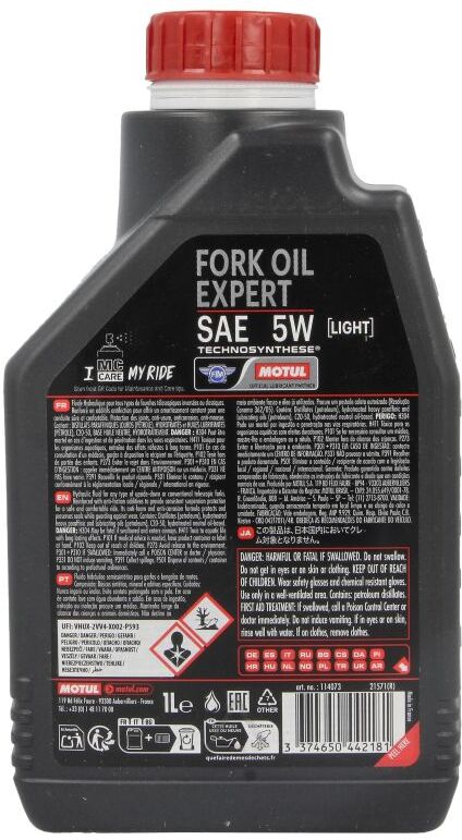 Stoßdämpferöl MOTUL 114073 Fork Oil Expert 5W 1L