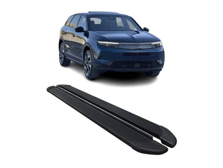 2024-2025 Opel Grandland II Marchepieds Latéraux pédale Aluminium Noir 2Pcs