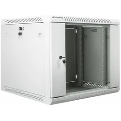 Lanberg Wand- Rack 19 " 9U 600x600mm grau (9 HE, 19 Zoll Rack), Serverschrank, Grau