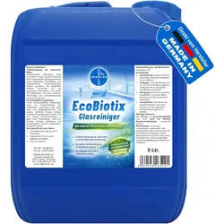 HERRLAN® EcoBiotix - 5 Liter HOCHLEISTUNGS Glasreiniger - CHEMIKALIENFREI - Probiotischer tiefenreiniger für Glasflächen, Spiegel, Duschkabinen uvm.