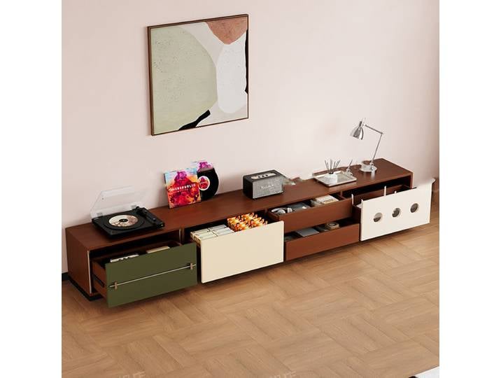 Meuble TV élégant DelicacyStorage, design minimaliste, qualité esthétique, meuble TV unique, meuble flottant pour téléviseur, mobilier de salon