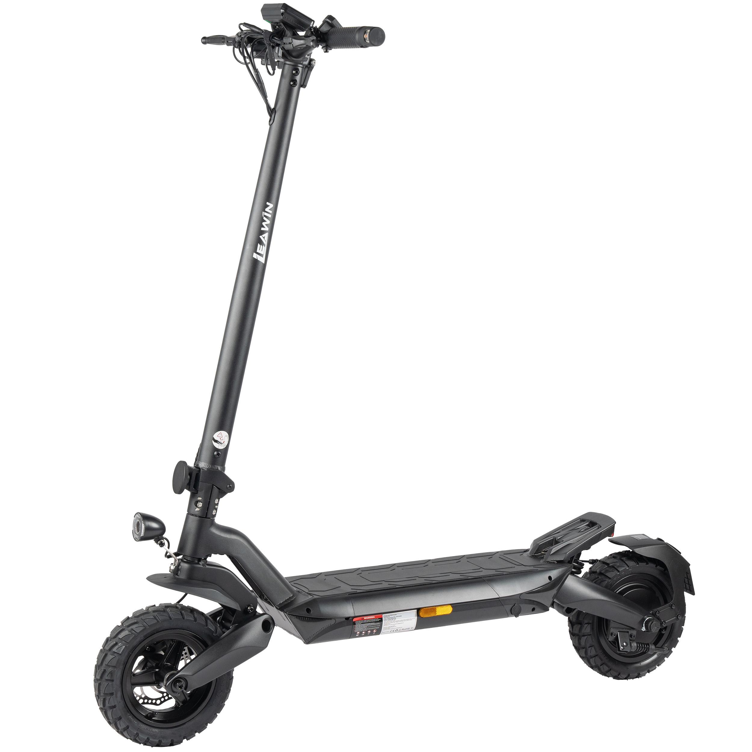 T8 E-Scooter mit Straßenzulassung ABE, 500W, 20 km/h, bis 80 km Reichweite, 720Wh Akku, 10 Zoll Offroad Reifen, Vollfederung, Blinker, klappbar