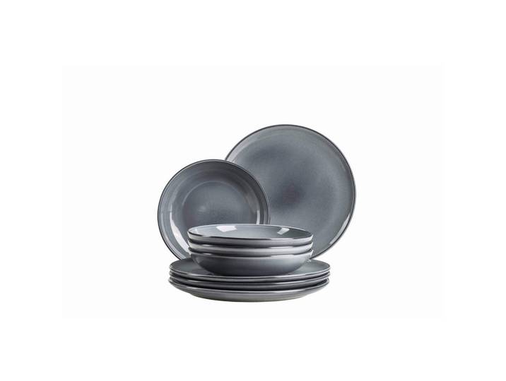 Mäser Tafelservice, Blaugrau, Keramik, 8-teilig, Geschirr, Geschirr-Sets, Tafelservice