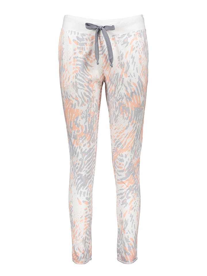 Juvia Sweathose in Weiß/ Flieder/ Orange - S