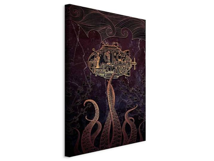 Leinwandbild Submarine Schwarz Rosegold B: 80 cm