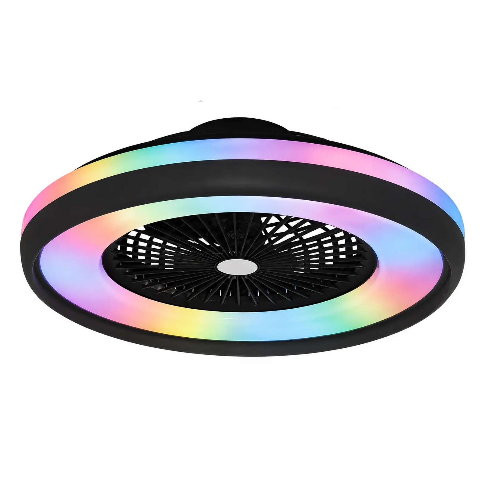 Freelight Plafondventilator Ventola Tuya met RGB LED zwart Ø 60 cm