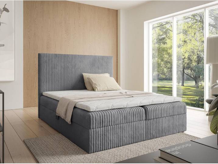 Compleo Boxspringbett Kontinentalbett mit zwei Bettkästen, Doppelbett (TOPSELLER, Bonellfederkernmatratze), Höhe des Kopfteils: 120 cm