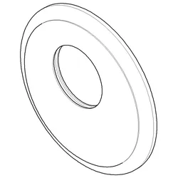 Dornbracht xTOOL Rosette Traditionell Ersatzteile 091102163 D. 124 x 13 mm Messing (23kt Gold) 091102163-09