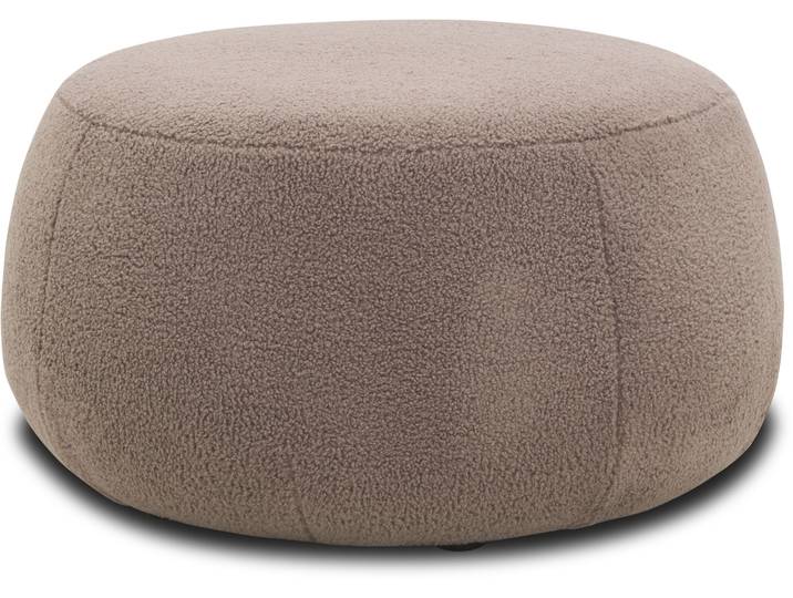 Hocker DOMO COLLECTION 800012 elegant und zeitlos, Solitär, bequem, B/T 75/75cm , rosa (altrosa), B:75cm H:42cm T:75cm, 100% Polyester, Hocker, Hocker, Hocker rund gepolstert
