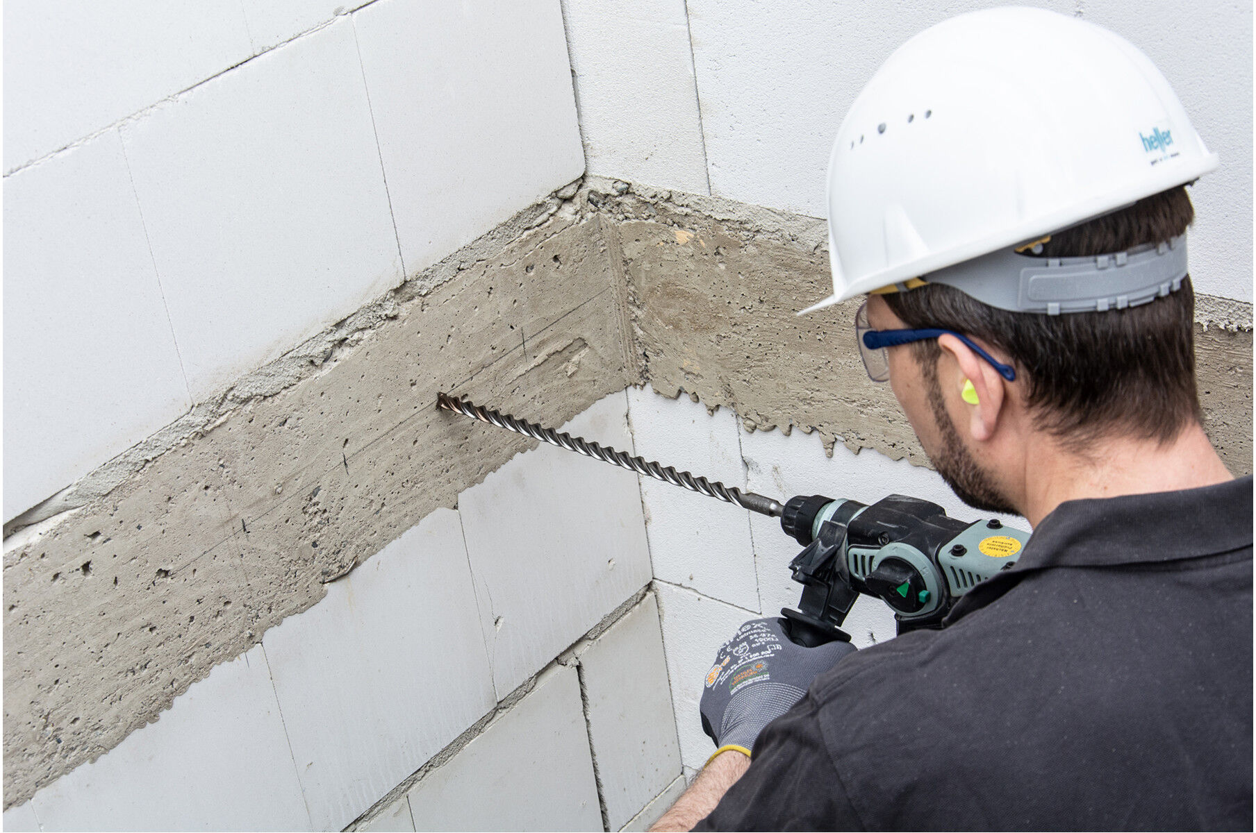 Heller Tools Trijet SDS-plus Hammerbohrer, Ø 16 x 100/150 mm, für Beton/Stahl/Mauerwerk, 29853)