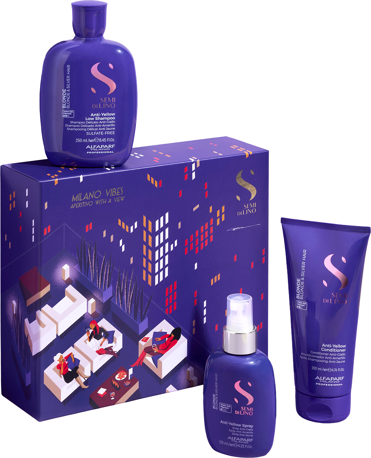 Alfaparf Milano Geschenkset Semi di Lino Blonde Kit PF029643